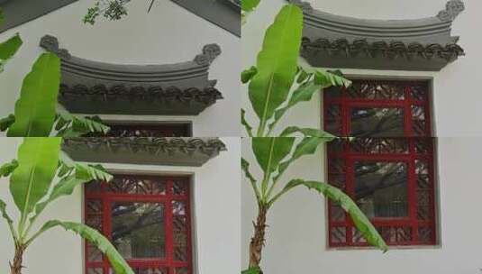 中式建筑江南园林窗户高清在线视频素材下载