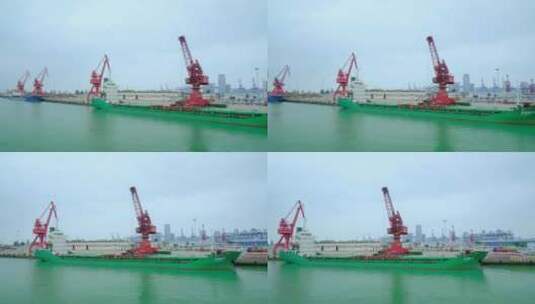港口货运码头吊车起重机高清在线视频素材下载