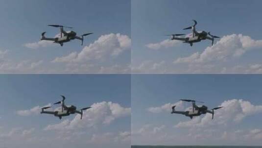 无人机悬浮在半空中高清在线视频素材下载