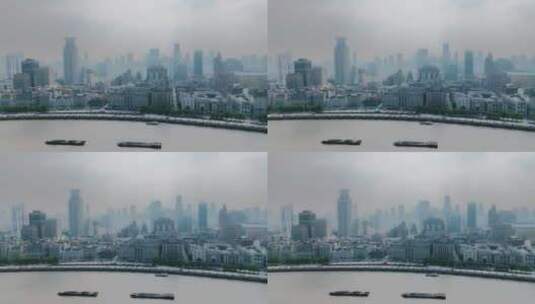 上海外滩东方明珠金融商务楼高清在线视频素材下载