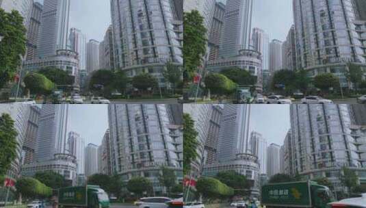 重庆商业街交通车流高清在线视频素材下载