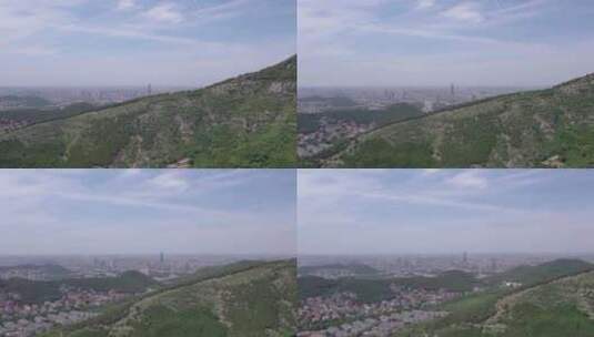 4k航拍山东济南城市高清在线视频素材下载