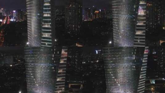 深圳城市夜景深南大道车流高清在线视频素材下载