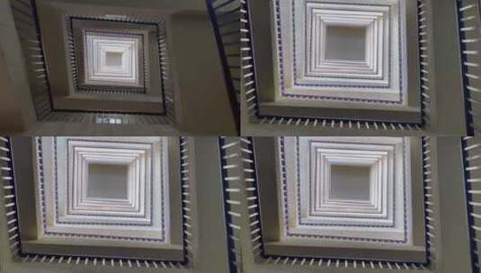 建筑集合纵深楼梯1高清在线视频素材下载