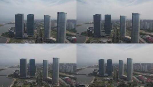 山东日照城市风光航拍高清在线视频素材下载