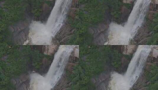 雨后泰山，俯瞰飞瀑流泉高清在线视频素材下载