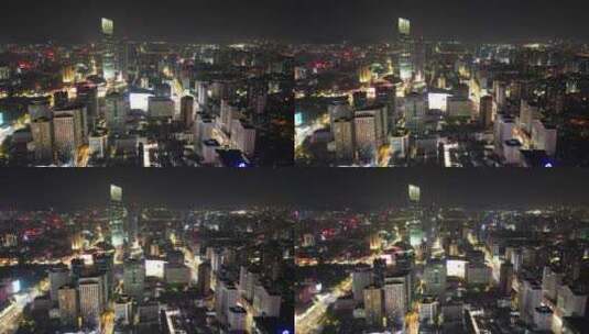 航拍云南昆明城市夜景高清在线视频素材下载