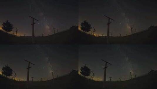 星空银河夜晚天文自然美景夜晚繁星高清在线视频素材下载