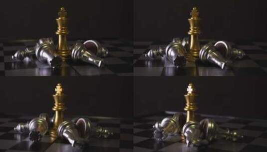 国际象棋在棋盘上高清在线视频素材下载