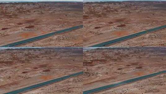 荒漠中的高速公路高清在线视频素材下载