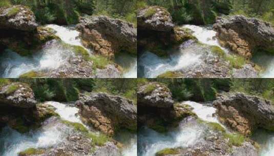山间溪流瀑布流水高清在线视频素材下载