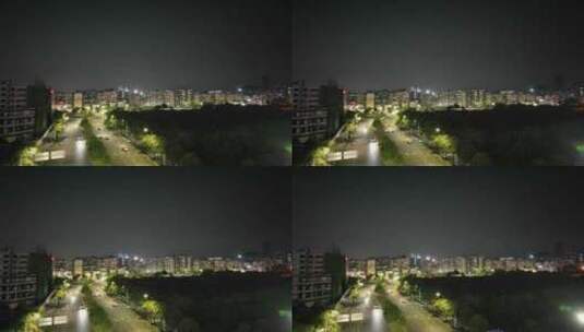大气深圳城市航拍交通街道夜景4k高清在线视频素材下载