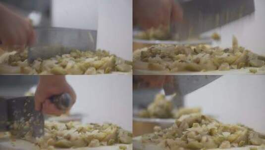 切榨菜末高清在线视频素材下载