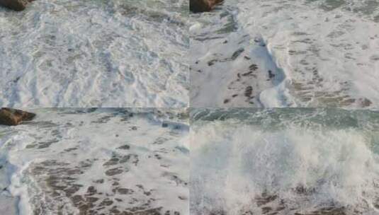 航拍波涛汹涌的海浪高清在线视频素材下载
