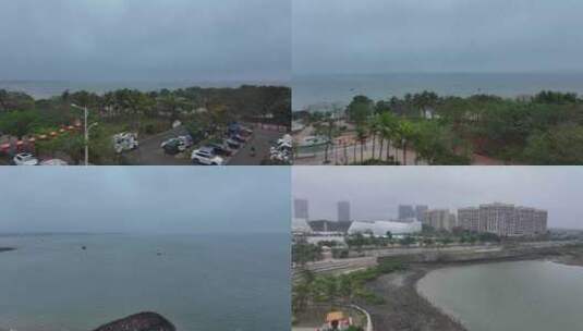 海南洋浦滨海文化广场航拍高清在线视频素材下载