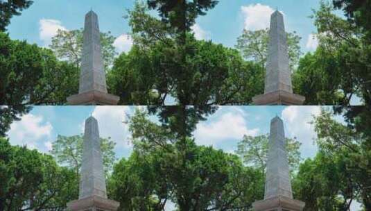 惠州_黄埔军官学校东征阵亡烈士纪念碑高清在线视频素材下载