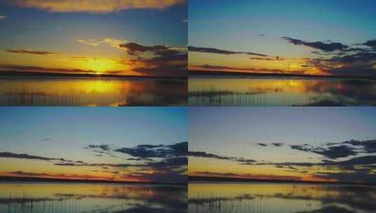 青海湖的日落高清在线视频素材下载
