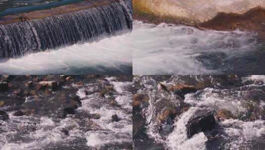 【4K原创素材】河流水花升格视频高清在线视频素材下载