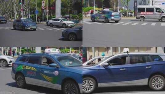 上海出租车高清在线视频素材下载
