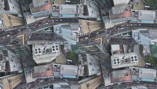 俯拍香港高楼建筑高清在线视频素材下载