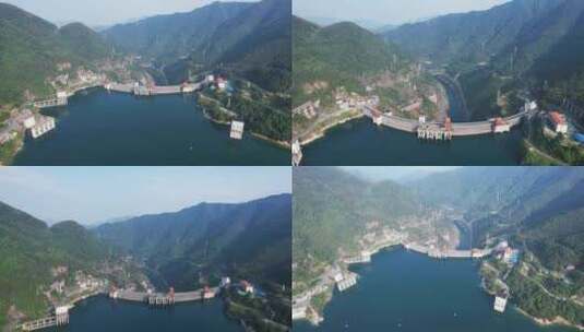 湖南郴州东江湖水电站航拍高清在线视频素材下载