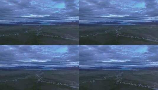 西藏阿里地区纳木那尼峰河道高空航拍高清在线视频素材下载