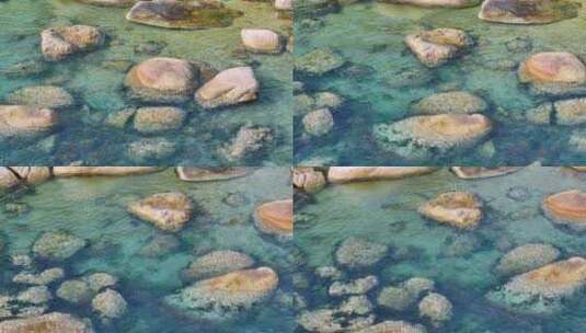 玻璃海礁石高清在线视频素材下载