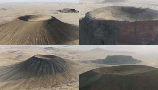 航拍乌兰哈达火山口合集高清在线视频素材下载