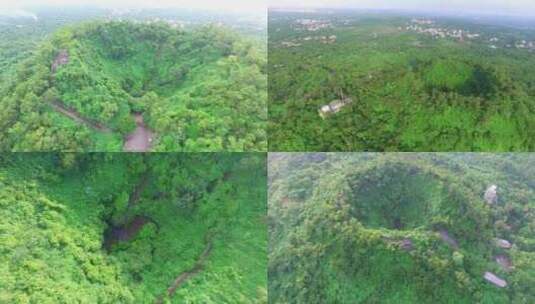 海口火山口地质公园高清在线视频素材下载