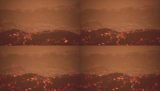 活火山的熔岩场和山丘高清在线视频素材下载