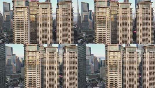 上海汤臣一品高层住宅楼高清在线视频素材下载