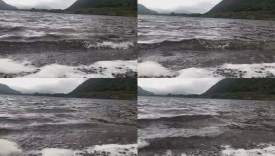 波浪涌上海岸高清在线视频素材下载
