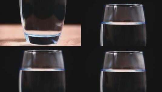 玻璃杯透明杯子高清在线视频素材下载
