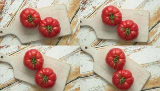 砧板上的西红柿高清在线视频素材下载