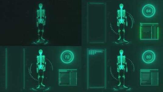 人体骨骼数字化影片高清在线视频素材下载