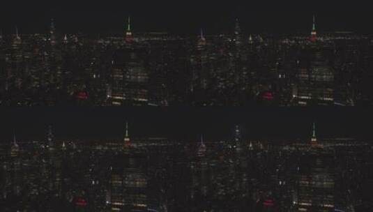 曼哈顿城市夜景高清在线视频素材下载