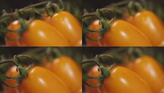 黄柿子黄番茄灯笼番茄高清在线视频素材下载