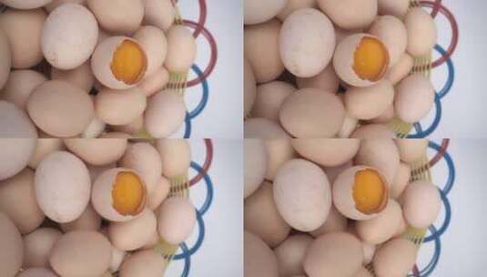 乡里土鸡蛋美食4k视频旋转展示高清在线视频素材下载