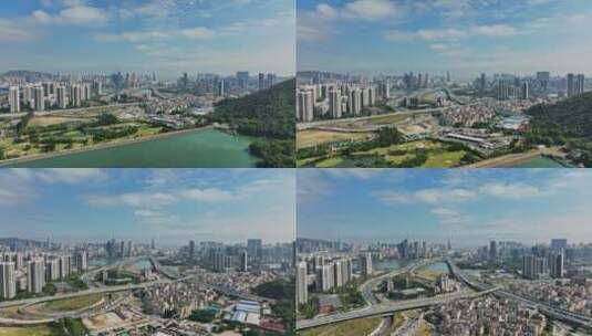 珠海城市全景航拍素材高清在线视频素材下载