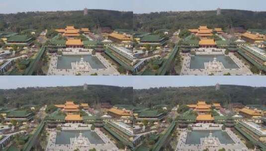 庐山东林寺4K航拍原素材高清在线视频素材下载