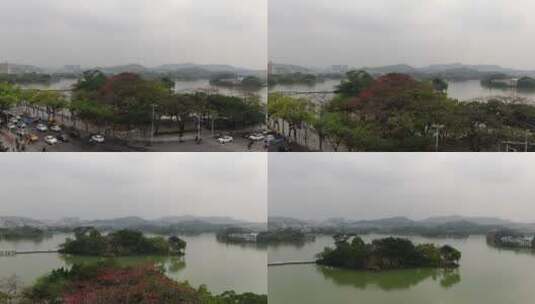 广东惠州西湖5A景区航拍高清在线视频素材下载