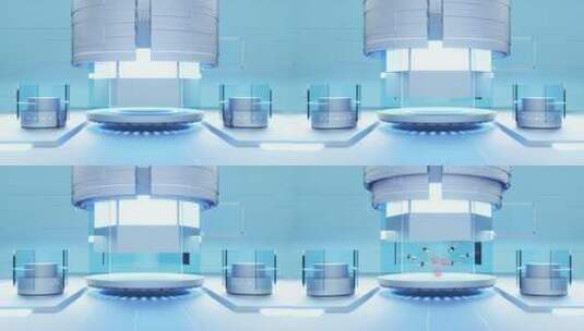 新冠病毒三维实验室概念动画高清在线视频素材下载