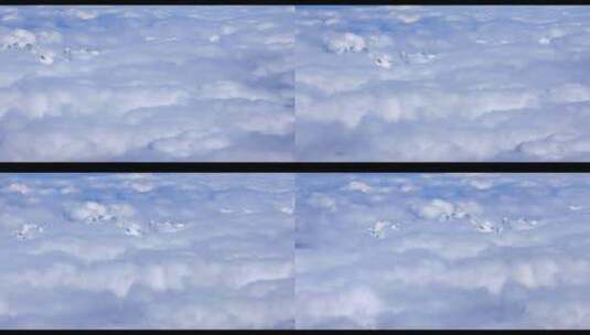 航拍飞机在云层上飞行高清在线视频素材下载