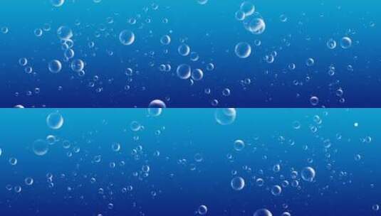 蓝色水泡上升高清在线视频素材下载