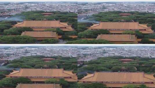 航拍南岳大庙佛教圣地古建筑群高清在线视频素材下载