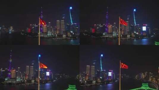 上海外滩陆家嘴航拍高清在线视频素材下载