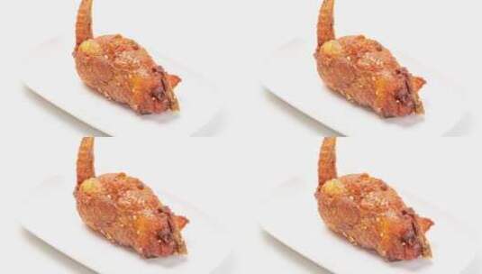 鸡翅包饭美食4k视频滑轨平移高清在线视频素材下载
