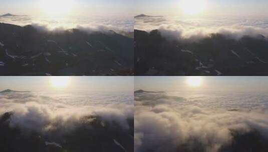 日出中的山和云高清在线视频素材下载