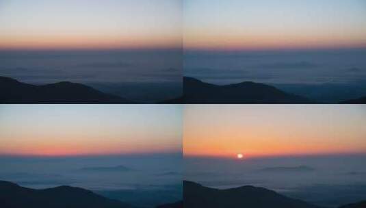 湖南衡阳南岳衡山日出云海延时摄影高清在线视频素材下载