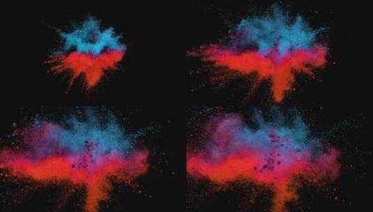 多彩彩色粉末爆炸慢动作 (12)高清在线视频素材下载